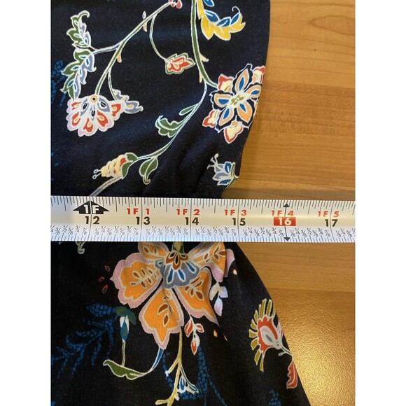 Anthropologie Blue S  Floral‎ Luka Size Jogger Jumpsuit Tassel Drawstring Waist - Picture 11 of 14